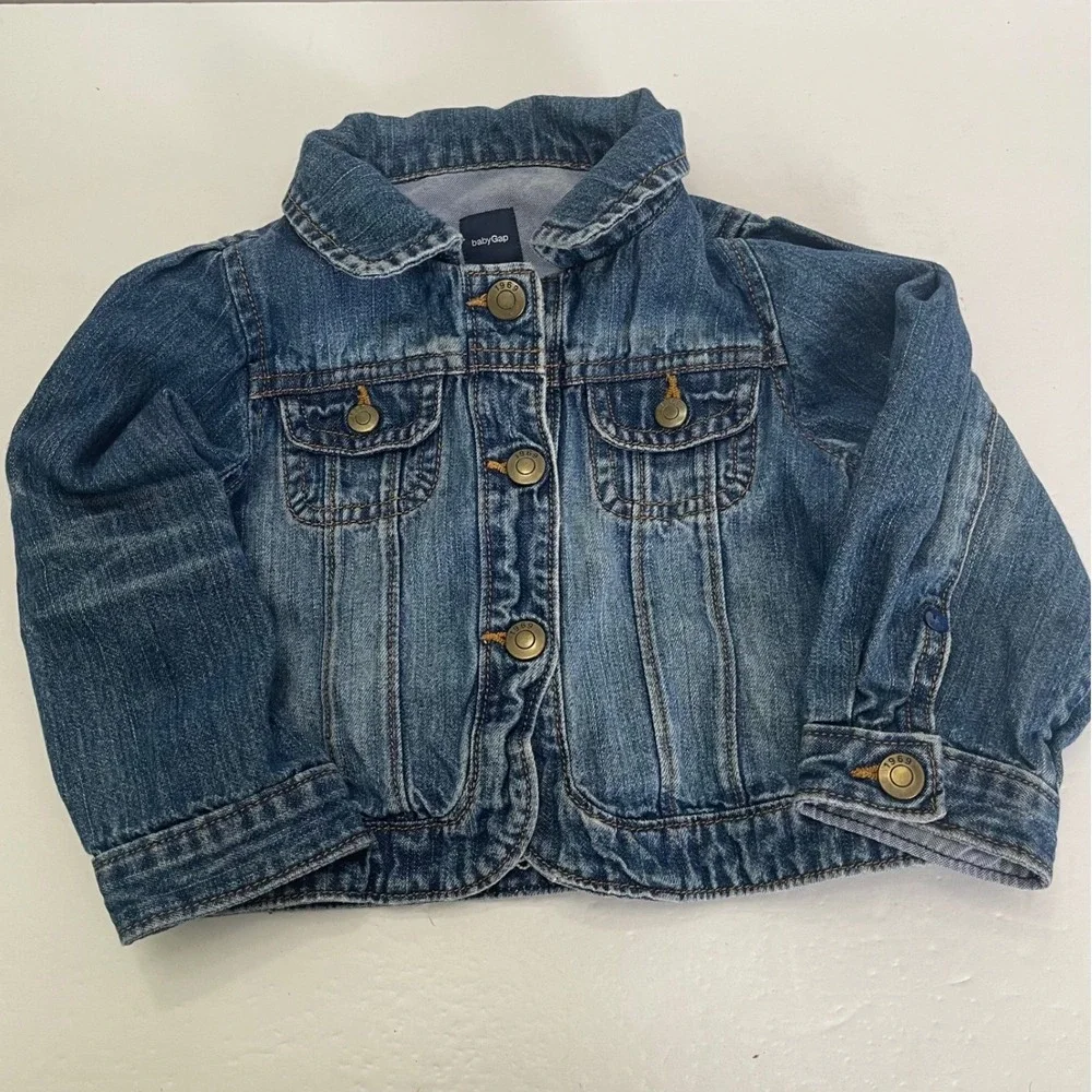 BabyGap 1969 Denim Jacket Medium Wash Blue Cotton Trucker 18-24 Months Snap